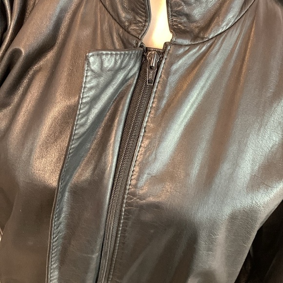 Paris-Dakar Vintage 1980s Leather Bomber Jacket - Picture 8 of 13